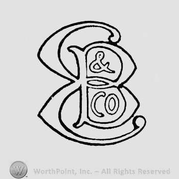 Monogram of letters EBCO.