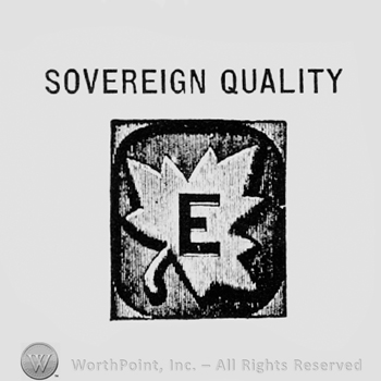 Letter E over a leaf inside a dark square; words SOVEREIGN QUALITY written above.