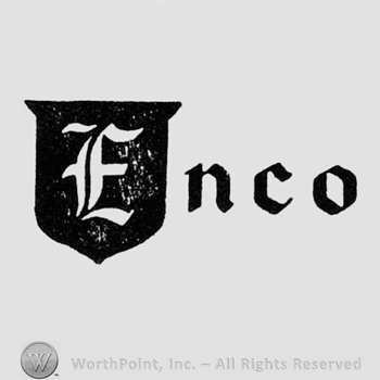 Word ENCO with the letter E written over a shield.