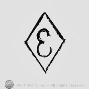 Letter E inside a diamond.