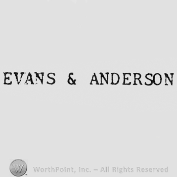 Words EVANS & ANDERSON.