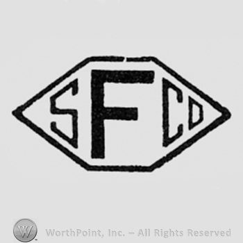 Letters S,F, and CO inside a shape like a diamond.