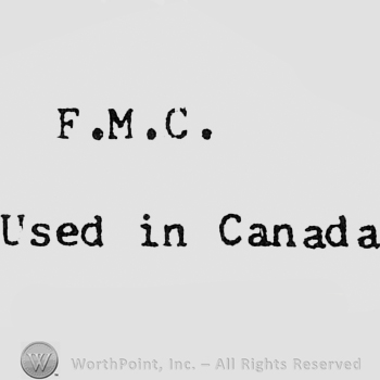 Letters F,M and C written above words USED IN CANADA.