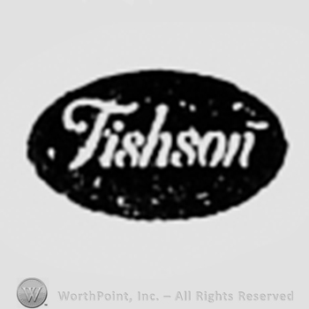 WORD FISHSON written inside a dark oval.