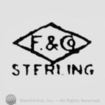 Letters F&CO inside a diamond; word STERLING written bellow.