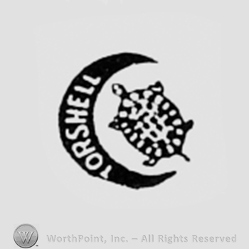 Word TORSHELL written over a crescent and a turtle on the right.