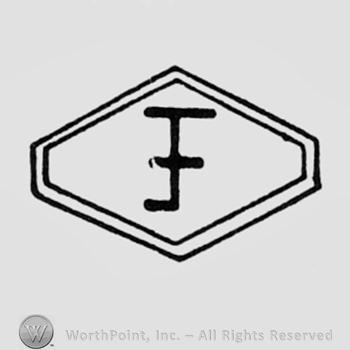 Letter F inside a shape like a diamond.