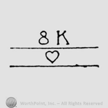 8K written above two lines and a heart.