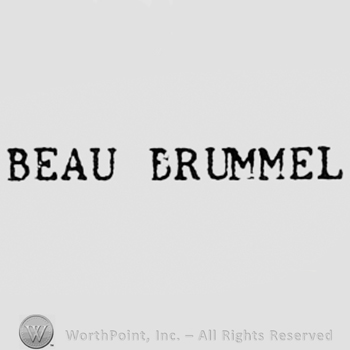 Words BEAU BRUMMEL.