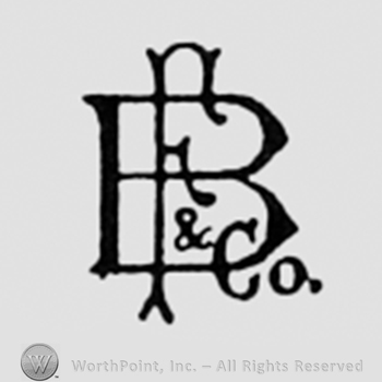 Monogram of letters B, F and CO.