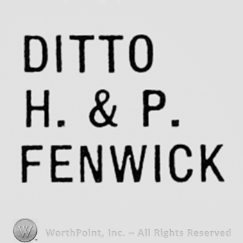 Words DITTO H&P FENWICK.