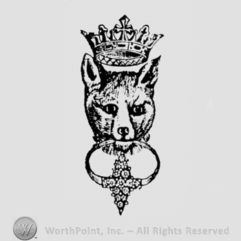 Crowned fox with a ring.