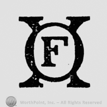 Letter F inside a circle and four lines behind.