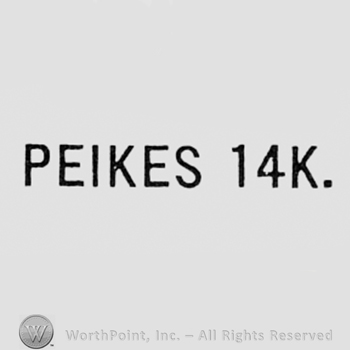 Word PEIKES and 14K.