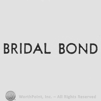Words BRIDAL BOND.