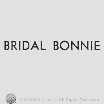Words BRIDAL BONNIE.