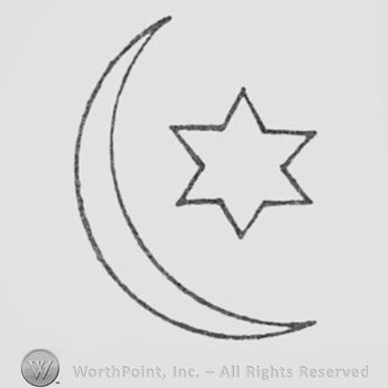 Crescent and a star.