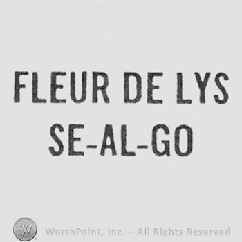 Words FLEUR DE LIS written above letters SE-AL-GO.