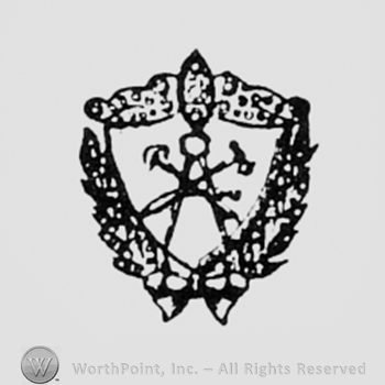 Shield with some tools inside and a ribbon bellow.