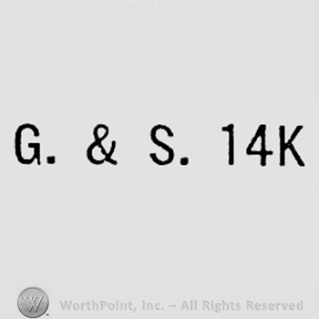 Letters G & S. 14K.