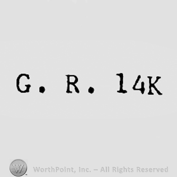 Letters G and R and 14K.