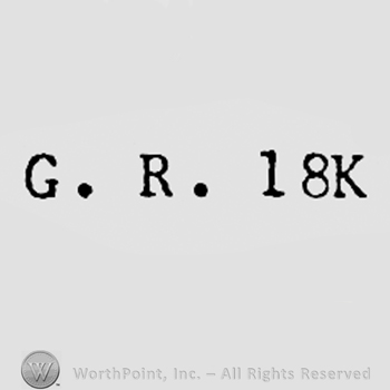 Letters G and R and 18K.