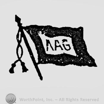 Letters A, A and G written on a flag.