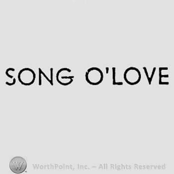 Words SONG O'LOVE.