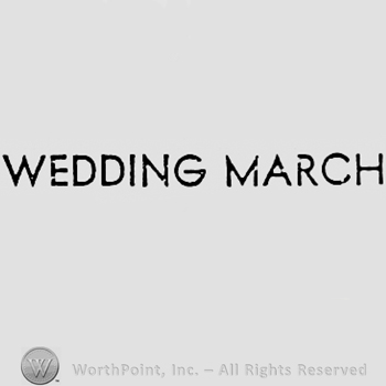 Words WEDDING MARCH.