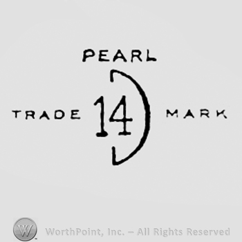 Word PEARL written above words TRADE 14 C MARK.