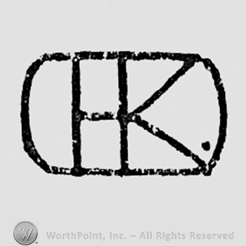 Monogram of letters HK.