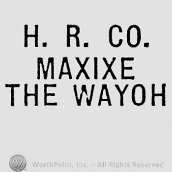 Letters H,R,Co and words MAXIXE THE WAYOH.