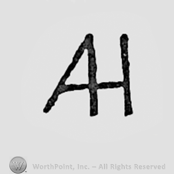 Monogram of letters AH.