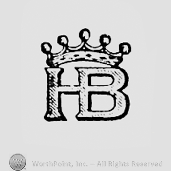 Monogram of letters HB with a crown.