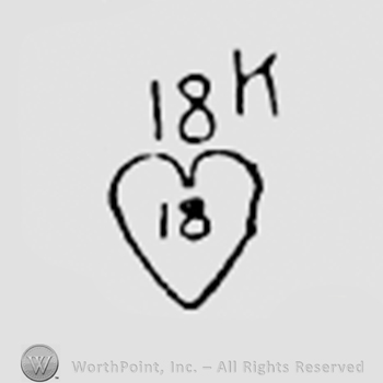 Number 18 inside a heart, and 18K written above.