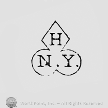 Letters H N Y written inside a shape like a diamond and two circles.