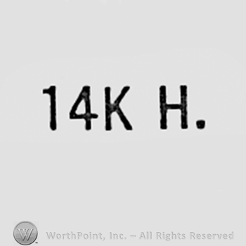Number 14 and letters KH.