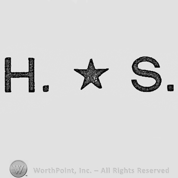 Letters H and S; a star between the two letters.