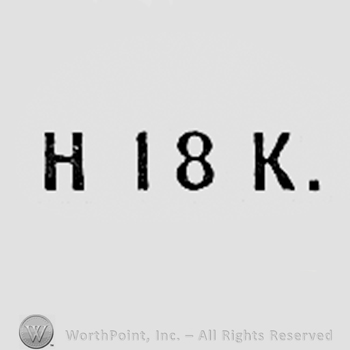 Letter H and 18K.