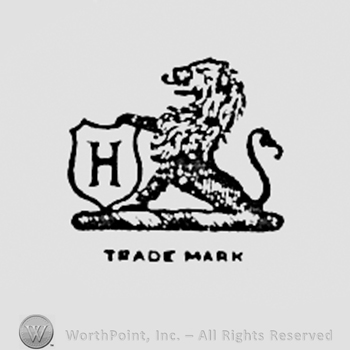 Letter H on a shield, and a lion.