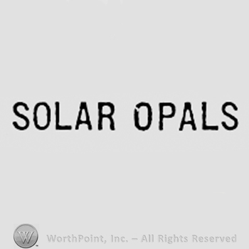 WORDS SOLAR OPALS.