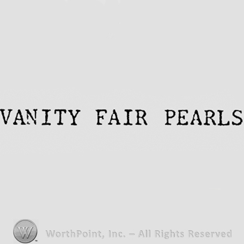 Words VANITY FAIR PEARLS.
