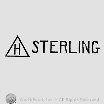 Letter H inside a triangle, and word STERLING on the right.