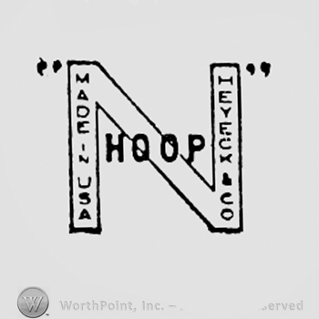 Letter N and words HEYECK & CO MADE IN USA written over.