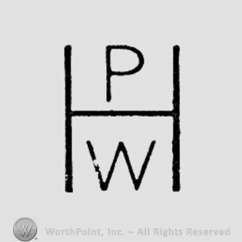 Letters P and W inside a big H.