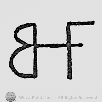 Monogram of letters B,H and F.