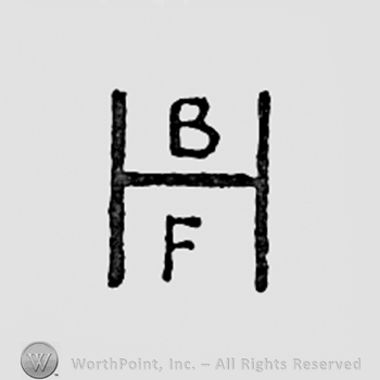 Monogram of letters B,H and F.