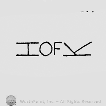 Monogram of letters H OF K.