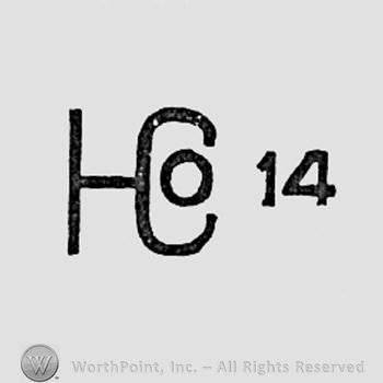 Monogram of letters H,C,O, and number 14.