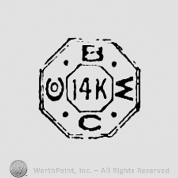 Letters B, W, C Co and 14K written inside an octagon.